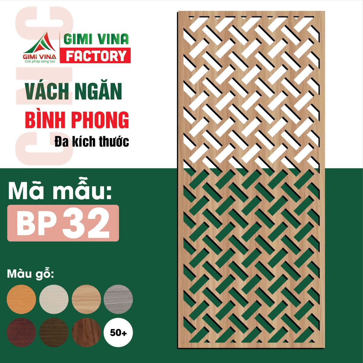 Vách ngăn bình phong gỗ có độ bền cao