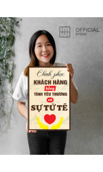 Tranh động lực Chinh Phục Khách Hàng Bằng Tình Yêu Và Sự Tử Tế 1