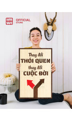 Tranh động lực gỗ Thay Đổi Thói Quen 0
