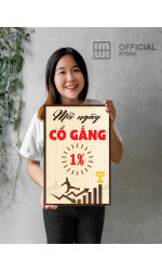 Tranh động lực Mỗi Ngày Cố Gắng 1% 0