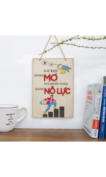 Tranh động lực gỗ khi bạn đang mơ thì người khác đang nổ lực 0