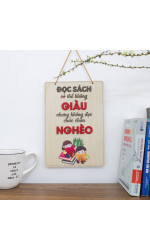Tranh động lực gỗ về đọc sách 0