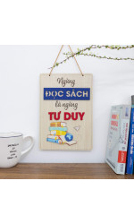 Tranh động lực gỗ ngừng đọc sách là ngừng tư duy 0