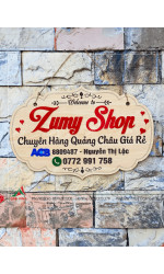 Bảng gỗ tên shop Zummy  0