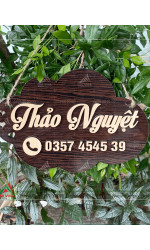 Bảng gỗ tên shop Thảo Nguyệt 0