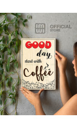 Tranh decor Good Day Start With Coffee 1