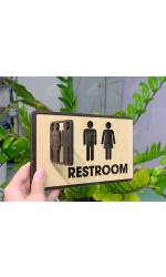 Bảng tên phòng bằng gỗ Rest Room 0