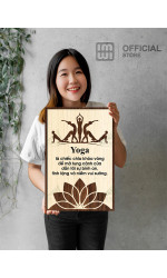 Tranh gỗ decor Yoga Là Chiếc Chìa Khóa Vàng Để Mở Tung Cánh Cửa Dẫn Tới Sự Bình An 0