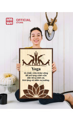 Tranh gỗ decor Yoga Là Chiếc Chìa Khóa Vàng Để Mở Tung Cánh Cửa Dẫn Tới Sự Bình An 1