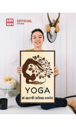Tranh gỗ decor Yoga Bí Quyết Sống Khỏe 0