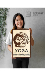 Tranh gỗ decor Yoga Bí Quyết Sống Khỏe 1