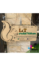 Bảng gỗ tên shop L&T 0