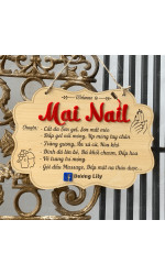 Bảng gỗ tên shop Mai Nail 0