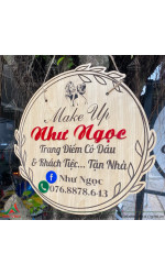 Bảng gỗ tên shop Make Up Như Ngọc 0