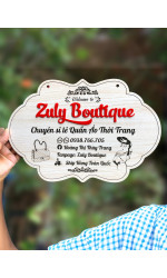 Bảng gỗ tên shop Zuly Boutique 0