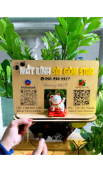 Bảng mica quét mã qr in theo yêu cầu, quét mã qr để bàn đựng mèo thần tài vẫy tay 0