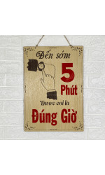 Tranh động lực gỗ đến sớm 5' được coi là đúng giờ 0