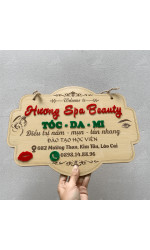 Bảng gỗ tên shop Hương Spa Beauty 0