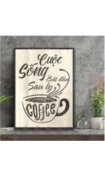 Tranh gỗ decor treo tường trang trí quán cafe  1