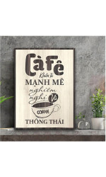 Tranh gỗ decor treo tường trang trí quán cafe  3