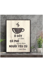 Tranh gỗ decor treo tường trang trí quán cafe  4