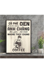 Tranh gỗ decor treo tường trang trí quán cafe  5
