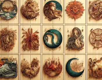 Những mẫu tranh gỗ 12 cung hoàng đạo treo tường đẹp nhất