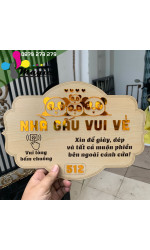 Bảng gỗ nhà gấu vui vẻ