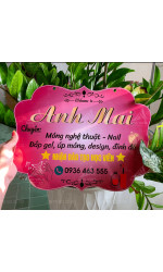 Bảng gỗ tên shop Anh Mai