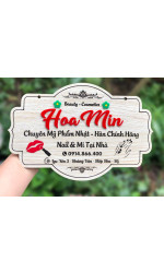 Bảng gỗ tên shop Hoa Min