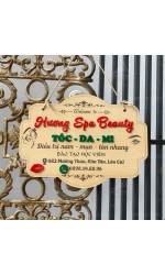 Bảng gỗ tên shop Hương Spa Beauty