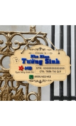 Bảng gỗ tên shop Nha Khoa Tường Sinh