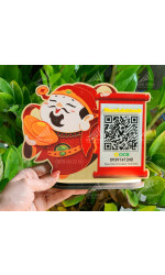 Bảng QR code để bàn ông thần tài