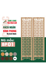 Vách ngăn bình phong bằng gỗ cao cấp BP01