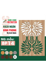 Vách ngăn bình phong BP14 chất liệu gỗ cao cấp  