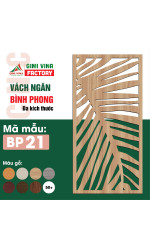 Vách ngăn bình phong gỗ trang trí BP21