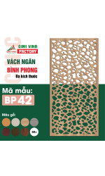 Vách ngăn bình phong trang trí bằng gỗ BP42