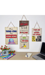 Tranh động lực gỗ treo văn phòng 