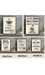 Tranh gỗ decor treo tường trang trí quán cafe 