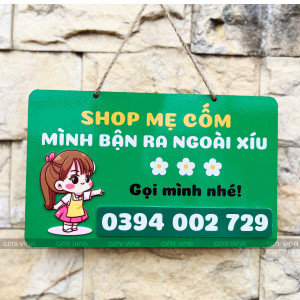 Bảng gỗ treo cửa mình bận ra ngoài 