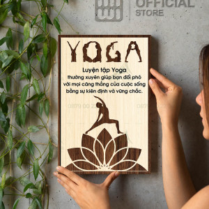 Tranh gỗ decor Luyện Tập Yoga Giúp Bạn Đối Phó Với Căng Thẳng Của Cuộc Sống