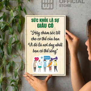 Tranh động lực Sức Khỏe Là Sự Giàu Có