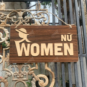 Bảng gỗ nhà vệ sinh nam, nữ giá rẻ