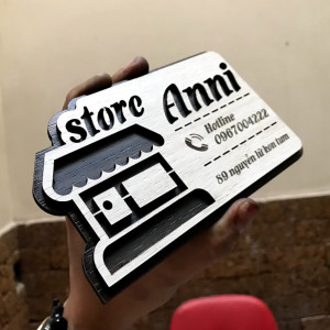 Bảng gỗ tên shop Store Anni