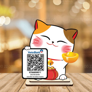 Bảng QR ngân hàng mèo thần tài 