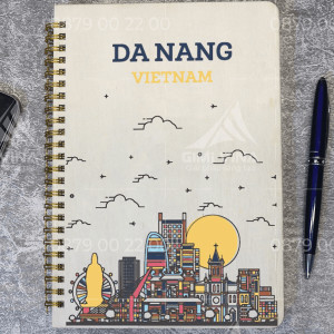 Sổ tay lò xo bìa gỗ SOTA003 TP Đà Nẵng