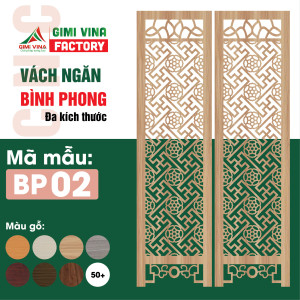 Bình phong vách ngăn gỗ BP02 