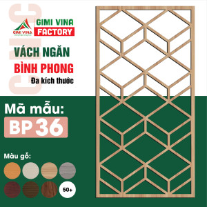 Vách ngăn bình phong gỗ BP36