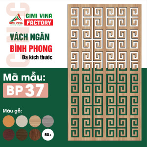 Bình phong trang trí, vách ngăn phong bằng gỗ BP37