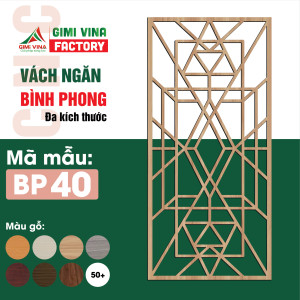 Vách ngăn bình phong gỗ BP40